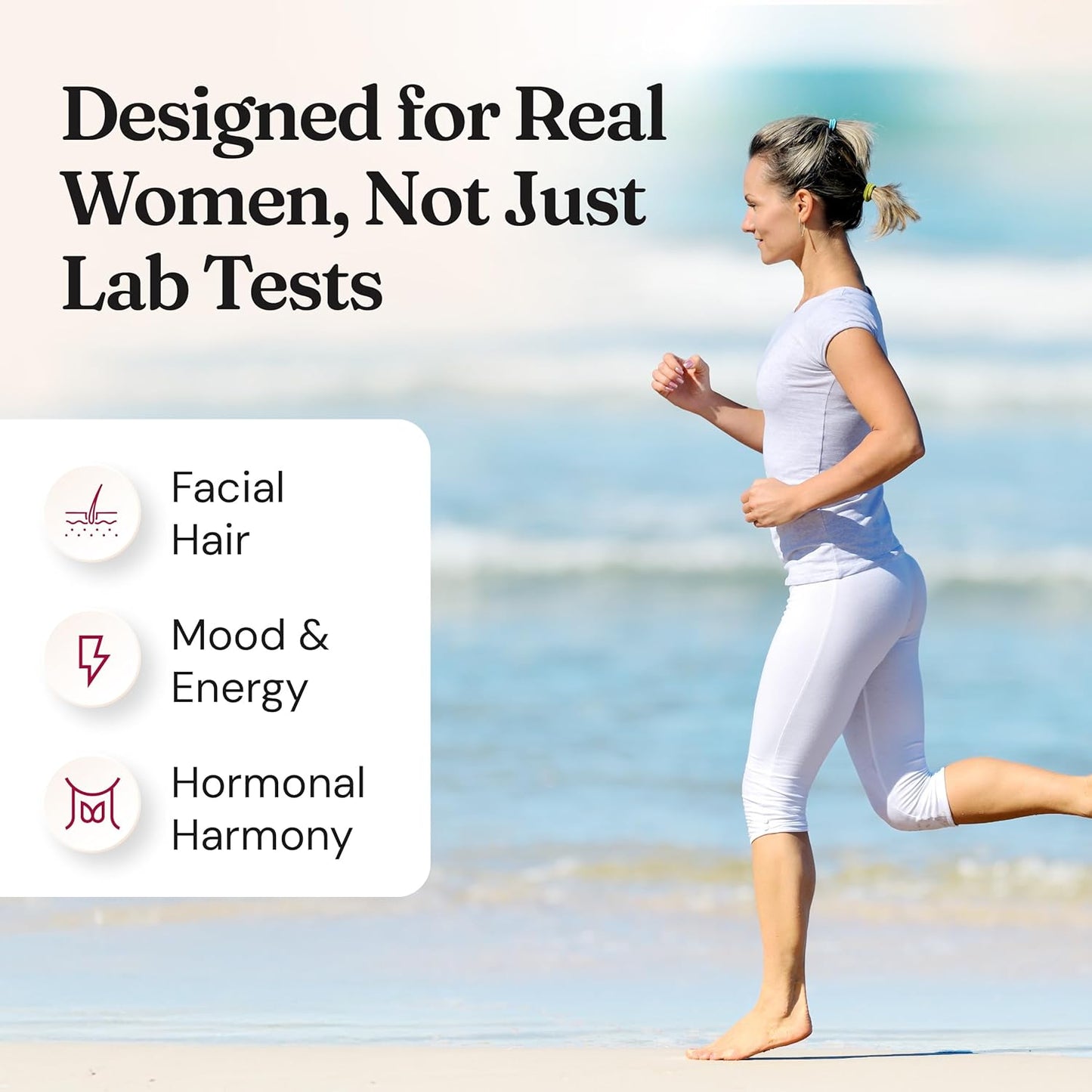 Nourished AndroEase Plus Double Strength – Vegan Hormone Balance for Women – Zinc, Reishi, Green Tea and Saw Palmetto – for Energy, Vitality, Facial Hair and Daily Wellness – 30 Capsules, Made in USA