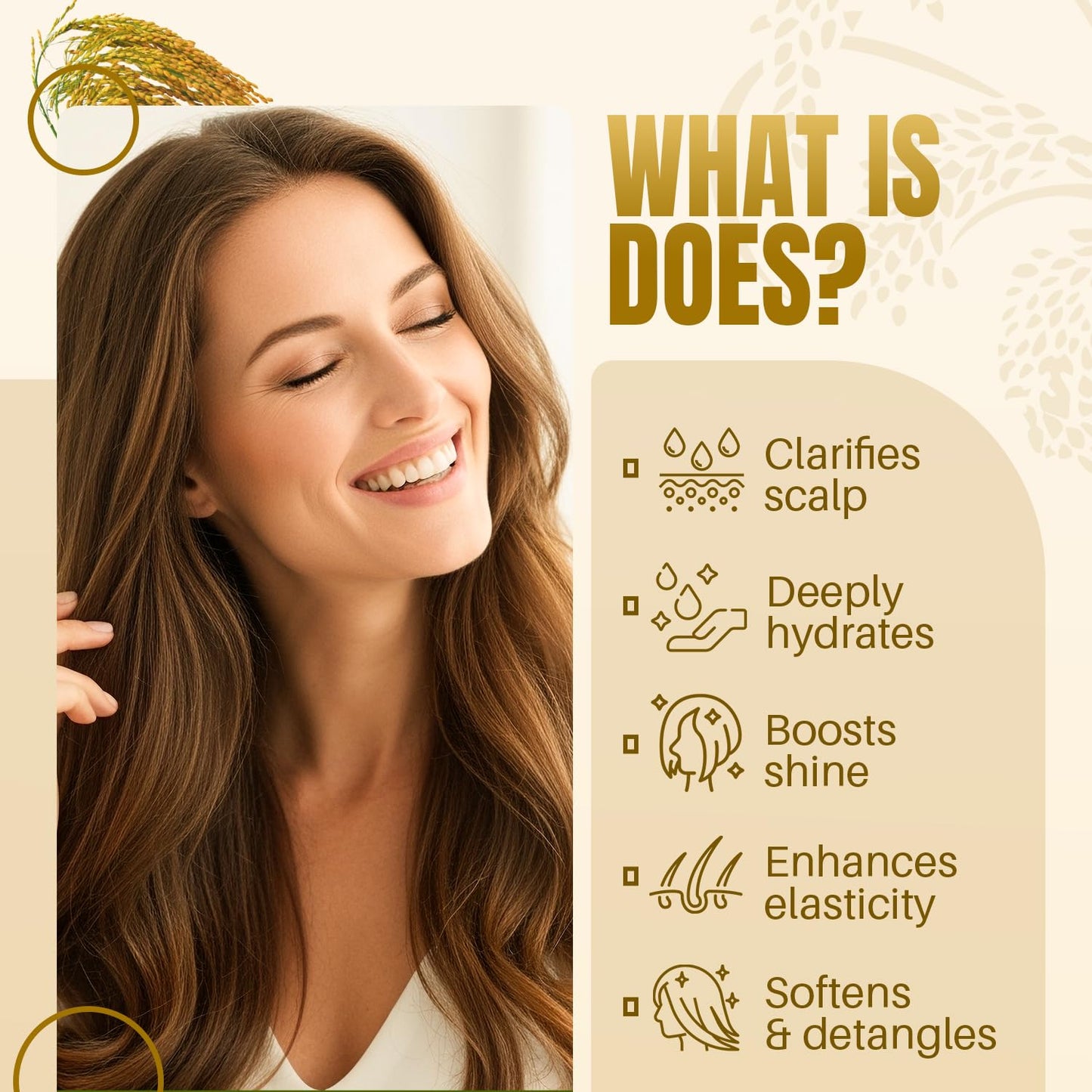 Rice Water Shampoo and Conditioner Set - Ultra-Nourishing Hair Care Set, Promotes Growth, Revitalizes Shine, and Shields from Damage - Infused with Essential Oils - 16 fl oz Each