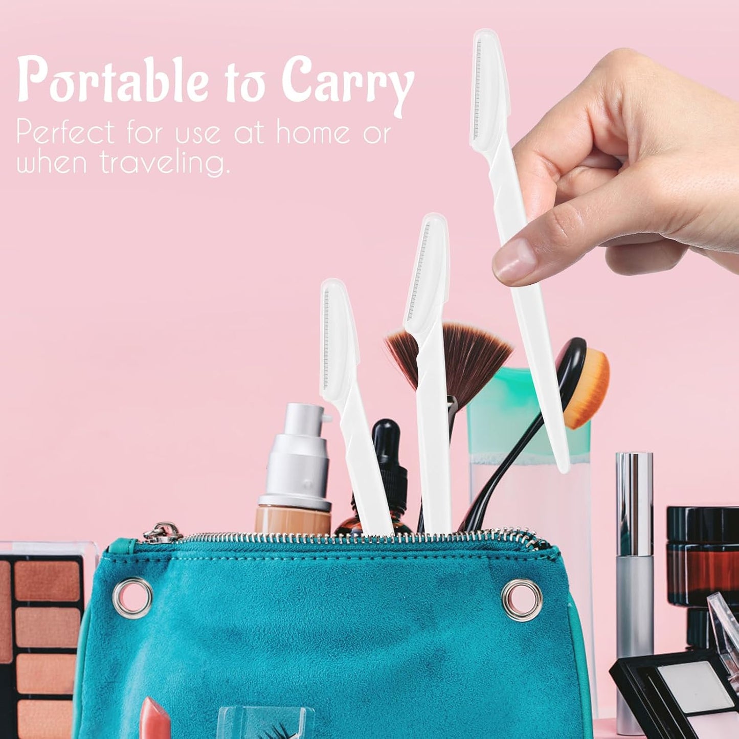 16 Pcs White Eyebrow Razor, Face Razors Multipurpose, Facial Razors for Women Men, Eyebrow Trimmers Shaver with Protective Cover, Dermaplaning Tools for Face Body Use, Facial Hair Removal Tools