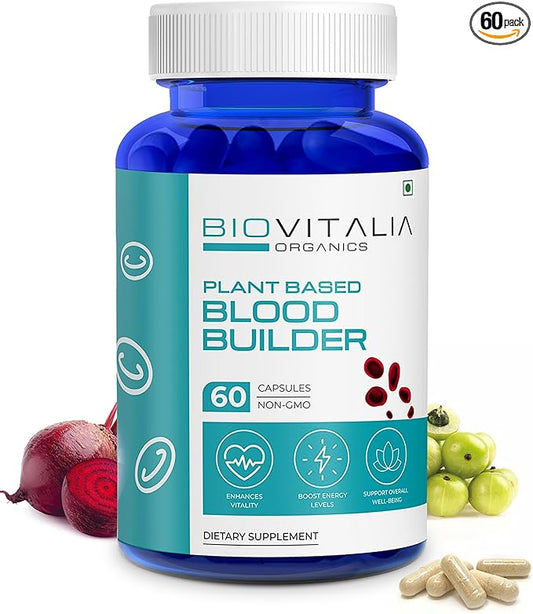 Plant Based Blood Builder Capsules Iron 1000mg - 60 Capsule