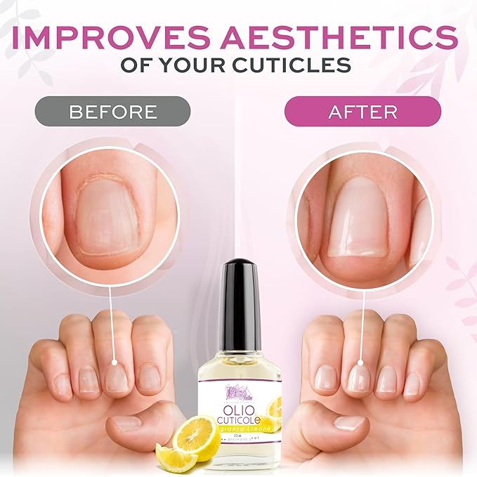 Pics Nails Professional Cuticle Oil - Lemon Cuticle Softener for Nails & Cuticle Care - Nail Oil Cuticle Repair Treatment with Sunflower Seed Oil 12ML Cuticle Oil Bottle with Brush Applicator