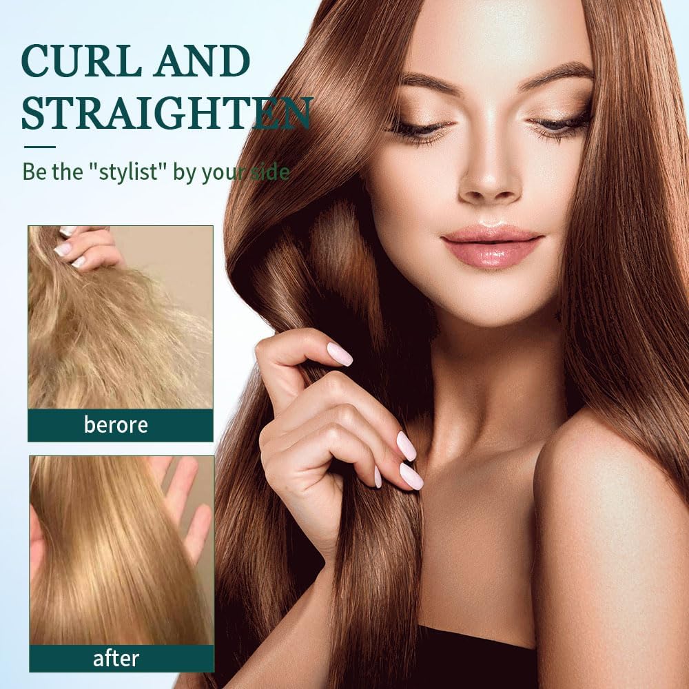 2-in-1 Mini Dual Purpose Curling Iron, 2025 New Mini Curling Wand & Flat Iron Hair Straightener, Portable Travel Curling Iron for All Hair Types (Purple)