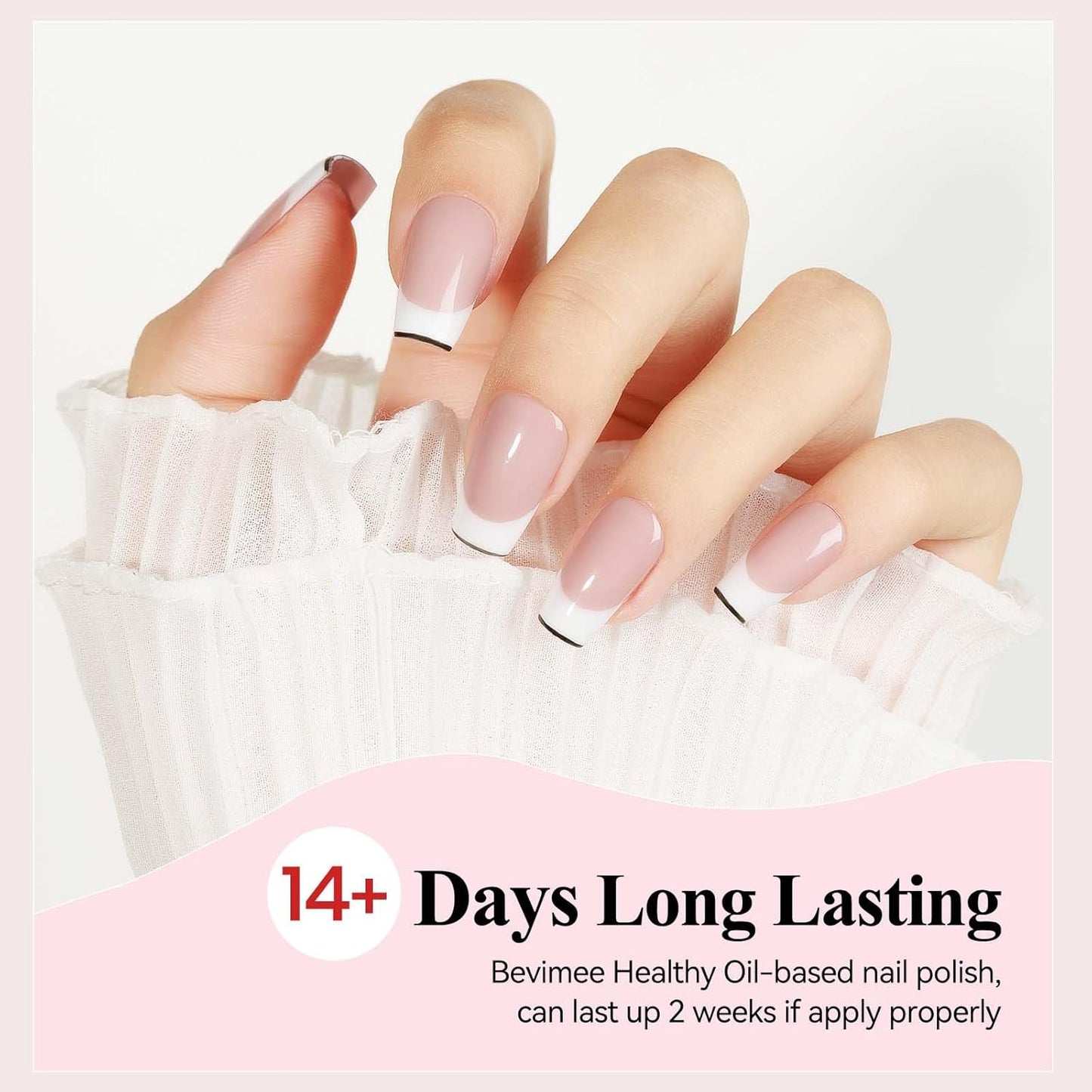Nude Nail Polish Quick Dry, Natural Sheer Color Nail Lacquer, Long Lasting & Fast Drying, Nail Pigment Oil-Based for Nail Art, Fingernail Concealer Polish, 1PC 12ML for French Manicure