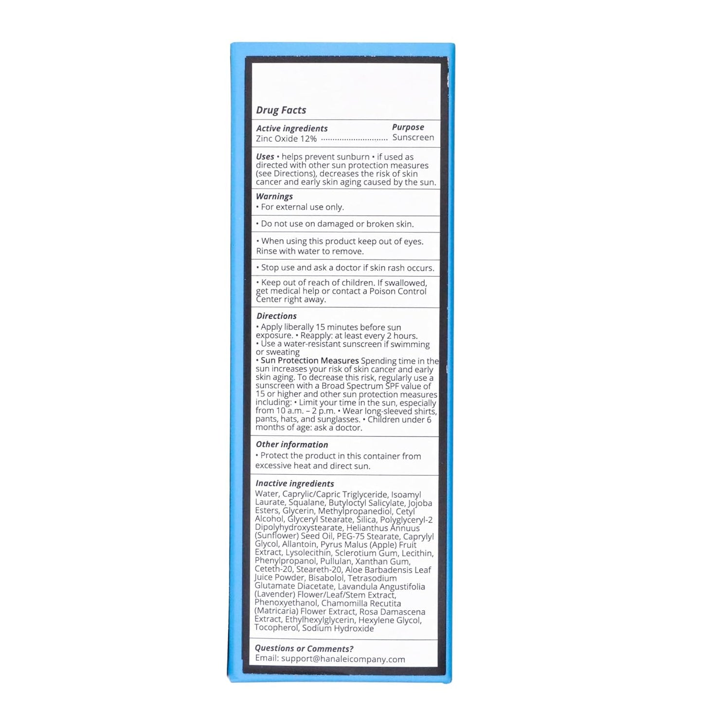 Hanalei Mineral Sunscreen Face Moisturizer SPF 50 – Dermatologist Tested, Zinc Oxide, Vegan, Reef-Safe, Invisible Protection, No White Cast, 3-in-1 Hydrating Primer, Gentle for Sensitive Skin 1.7 oz