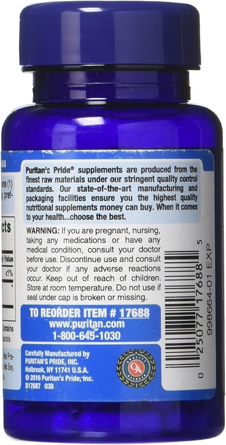 Puritan's Pride Hyaluronic Acid 100 mg Capsules, 60 Count (Pack of 4)