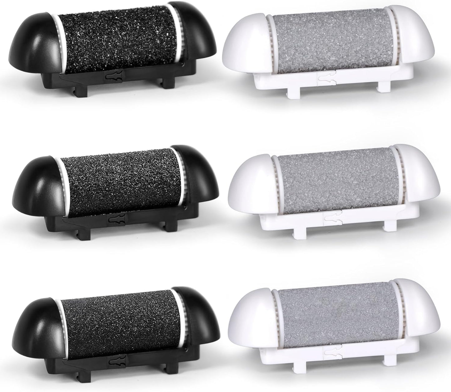 6 Pack Replacement Roller Refill Heads for Electric Foot Callus Remover, Electric Pedicure Tools Refill Heads with Extra, Regular, Fine Coarse 2 Each, Foot File Refill Roller