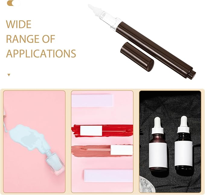 Cuticle Oil Pen Empty Refillable Nail Oil Pen with Brush Tip Cuticle Lip Gloss Containers Nail Oil Cuticle Pen Cosmetic Lip Gloss Container Nail Art Polish Pen Liquid Container 2ml