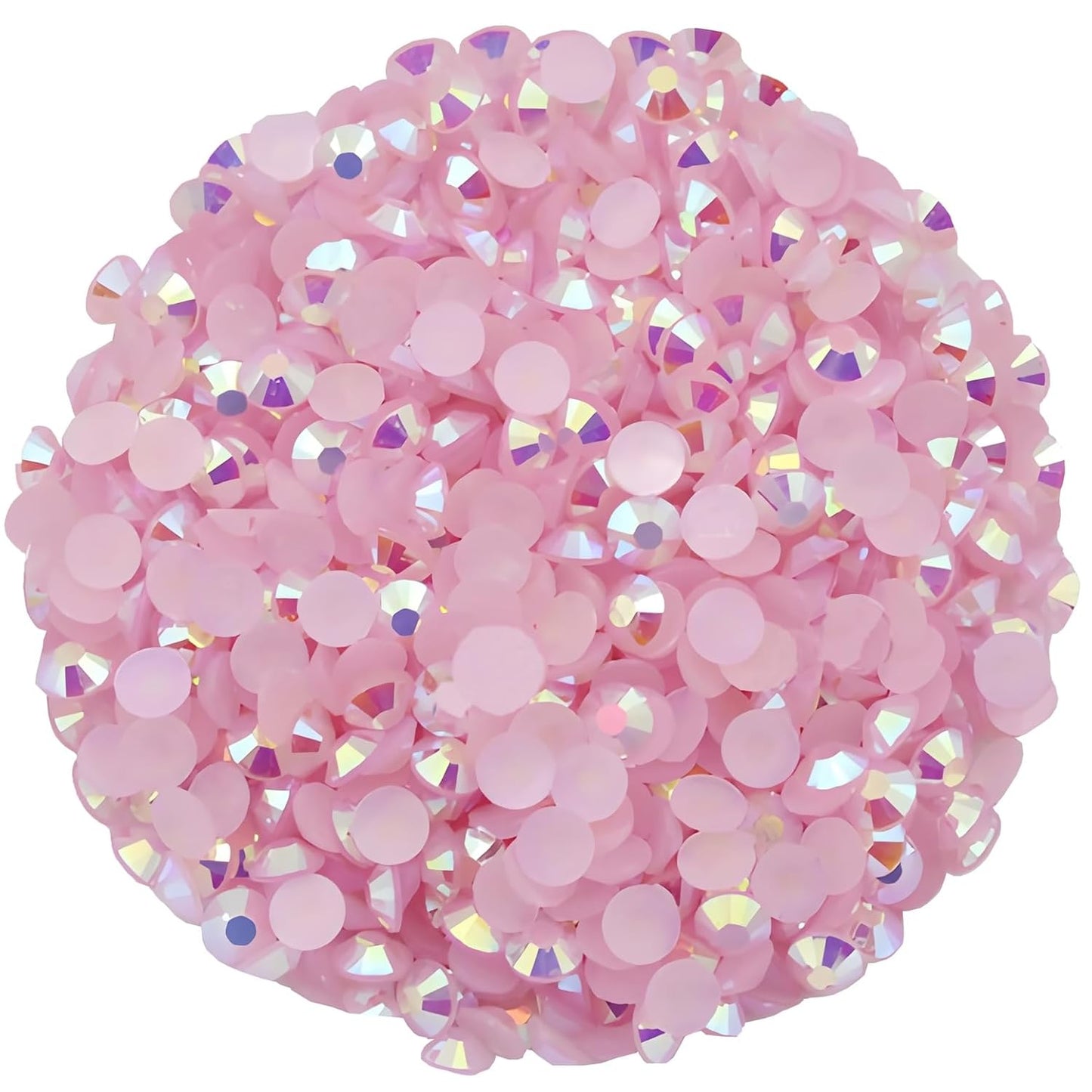 4500 Pcs SS12 3mm AB Flatback Rhinestones for Nails Art Crafts Glitter Round Shine Gems Crystals DIY Clothes Shoes （Light Pink AB）