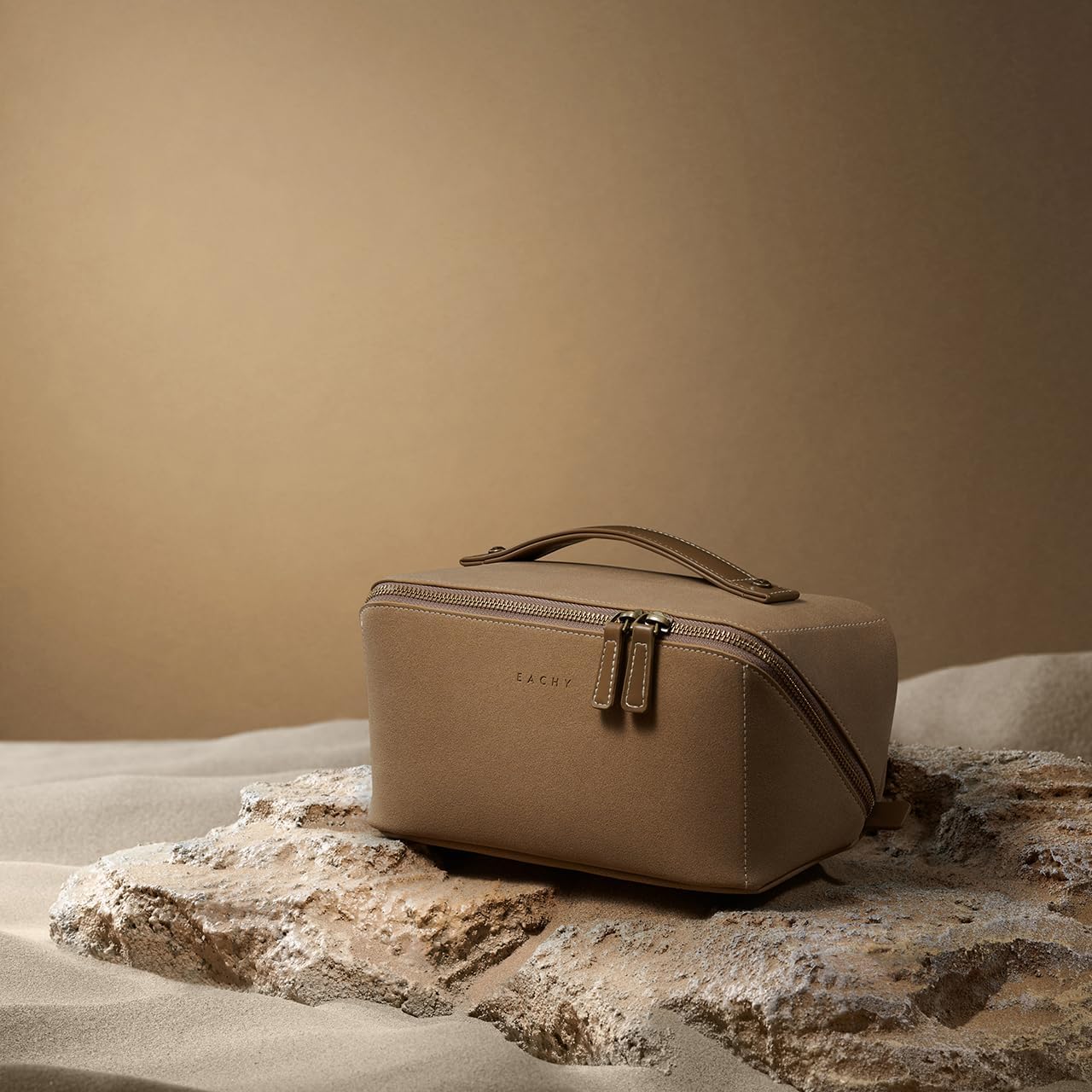 EACHY Travel Makeup Bag,Large Capacity Cosmetic Bags for Women,Waterproof Portable Pouch Open Flat Toiletry Bag Pattern Makeup Bag