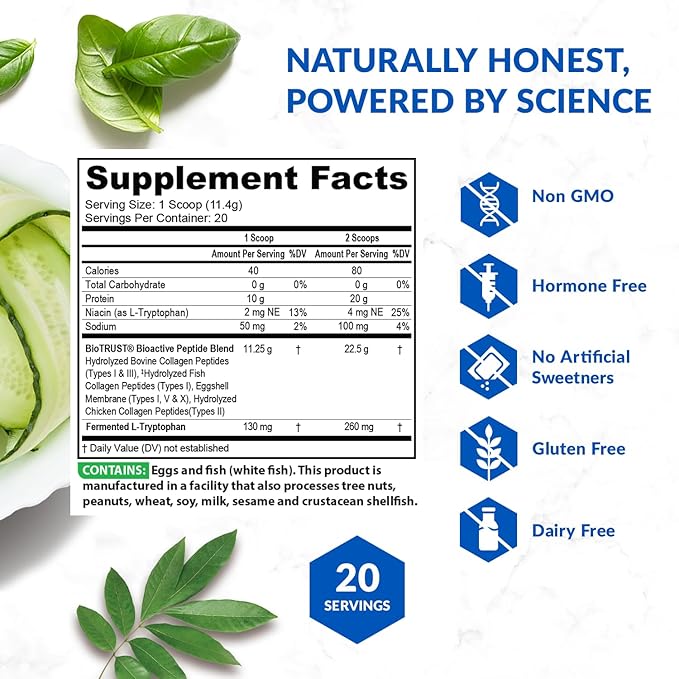 BioTrust Ageless Multi Collagen Protein Powder – 5 Collagen Types (I, II, III, V, X) for Hair, Skin, Nails & Joints – Grass Fed Beef, Sustainable Fish, Chicken & Eggshell Membrane (Unflavored, 2 Pack)