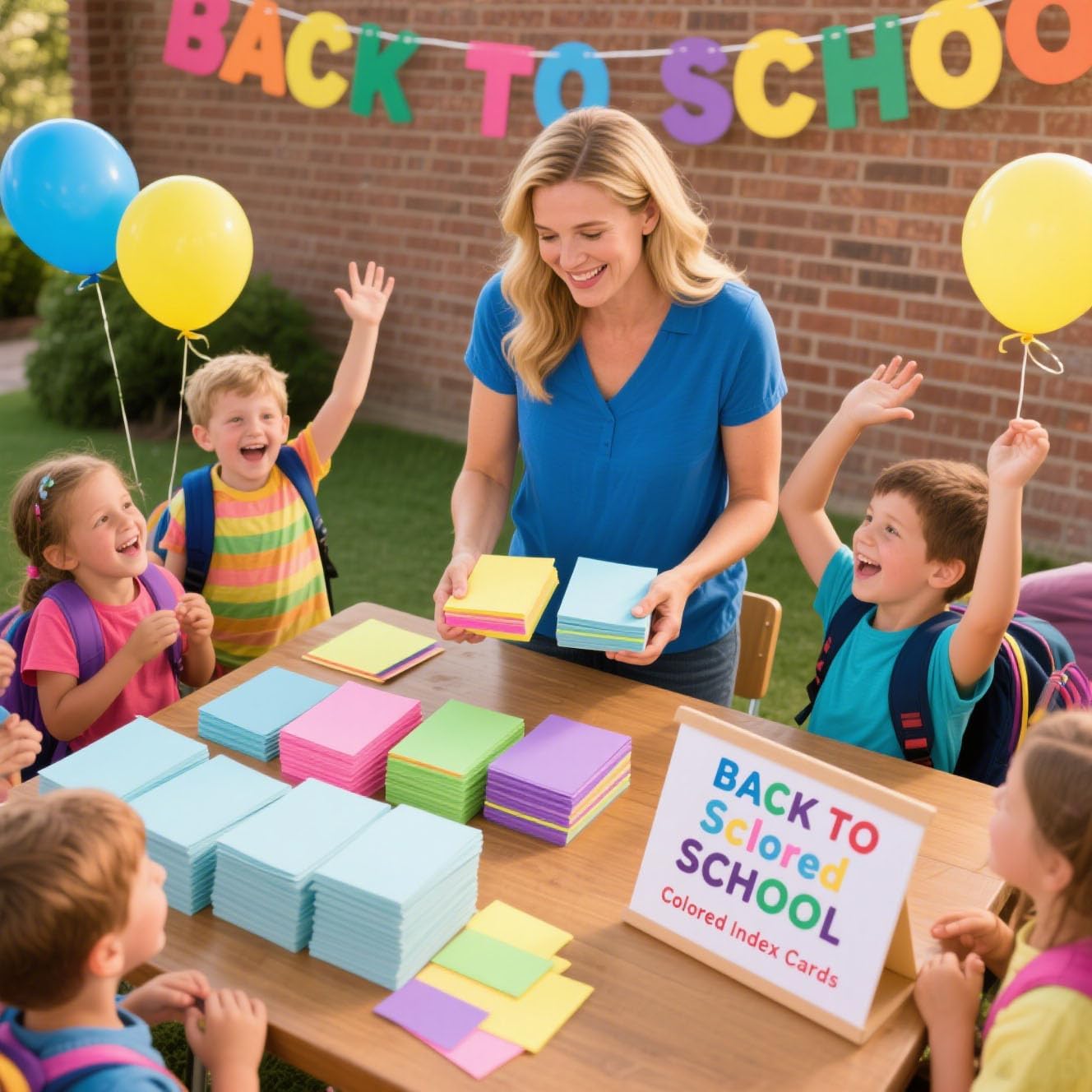 Koogel Index Cards 4x6, 180 Count, Colored Large Index Cards Blank on Both Sides for Back to School, Heavy Notecards Flashcard for Studying Learning Office College Supplies, 9 Assorted Neon Color