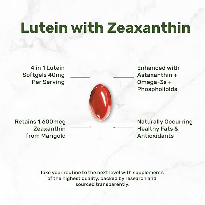 DEAL SUPPLEMENT Lutein and Zeaxanthin Supplements, 40mg Per 300 Softgels, Omega-3s and