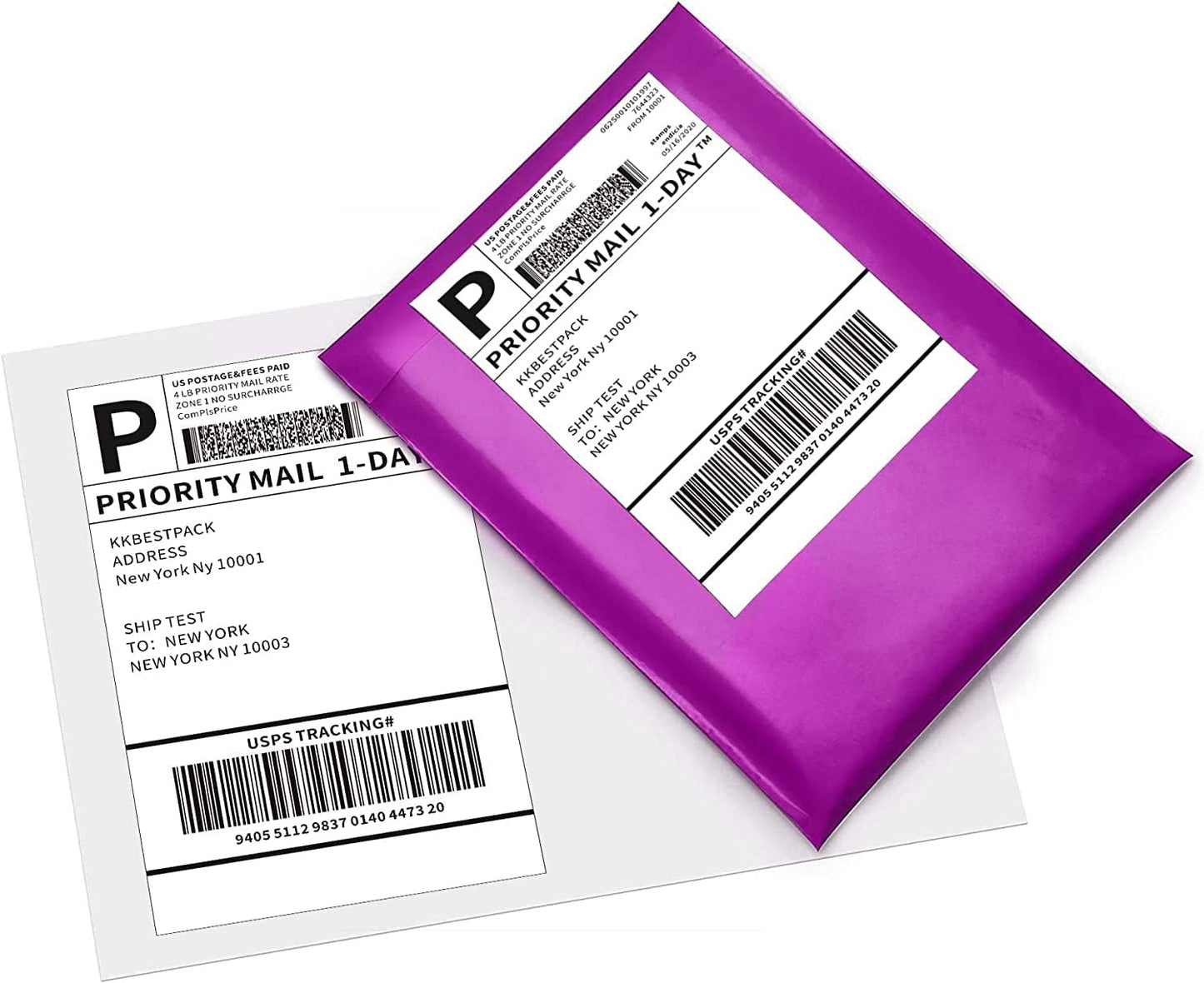 KKBESTPACK Fan Fold 4x6 Direct Thermal Shipping Labels (500 Labels)