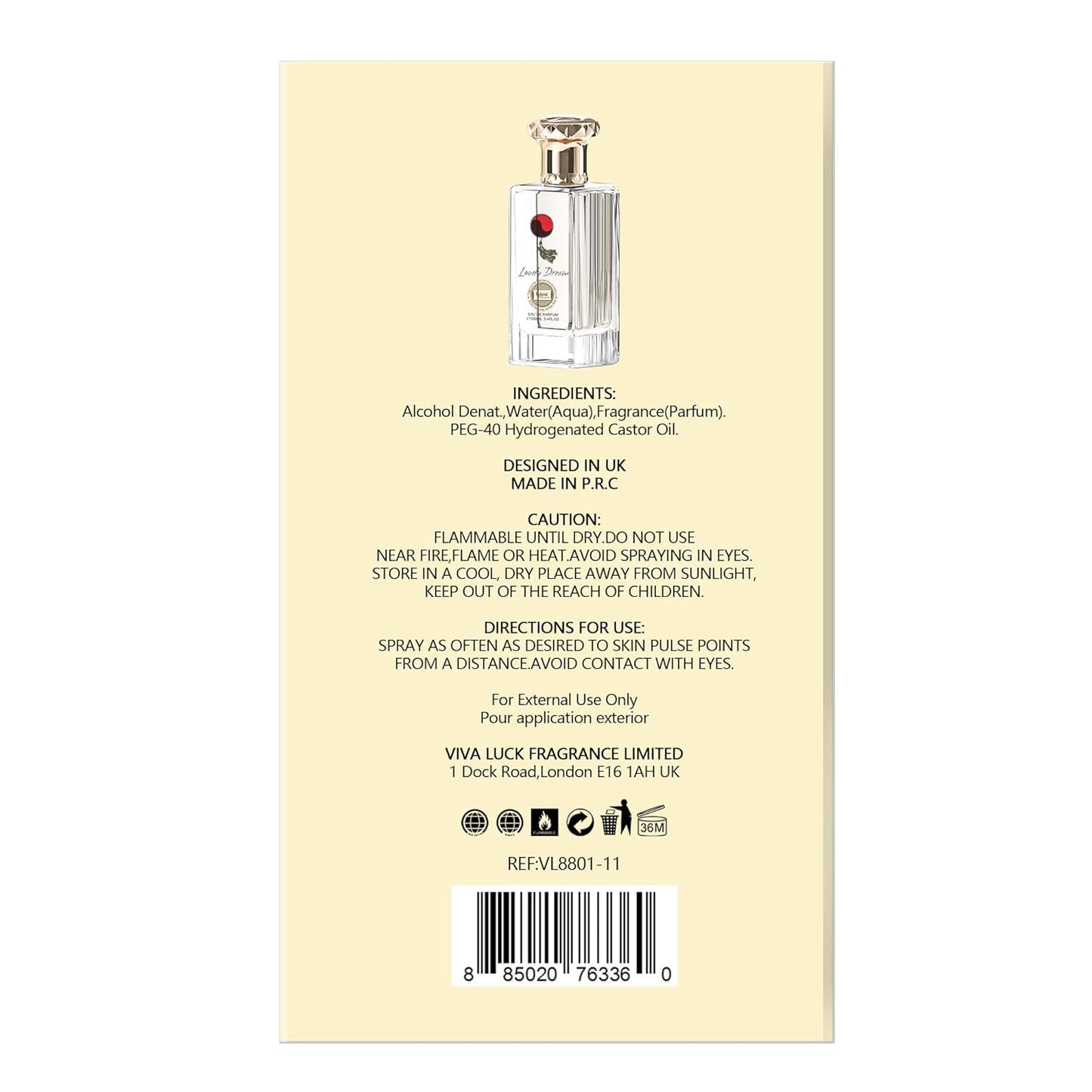 Hybrid & Company Women Lovely Dream Eau De Parfum Vaporisateur Natural Spray 3.4 Fl Oz