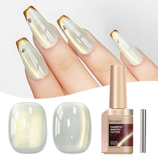 Cat Eye Nail Polish Glass Jelly Magnetic Gel Polish Smoothie Glitter Gloss Shine Holographic Celadon Color Velvet UV Gel Polish For Nail Art Manicure DIY At Home 12ml