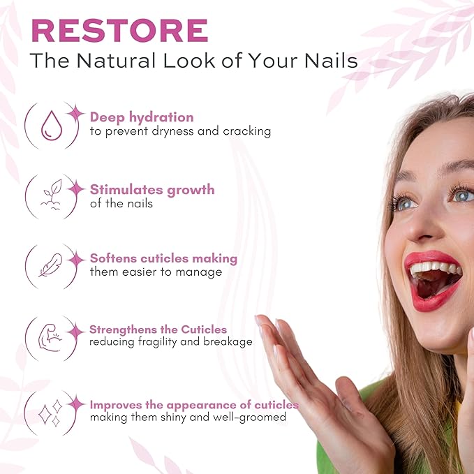 Pics Nails Professional Cuticle Oil - Strawberry Cuticle Softener for Nails & Cuticle Care - Nail Oil Cuticle Repair Treatment with Sunflower Seed Oil 12ML Cuticle Oil Bottle with Brush Applicator