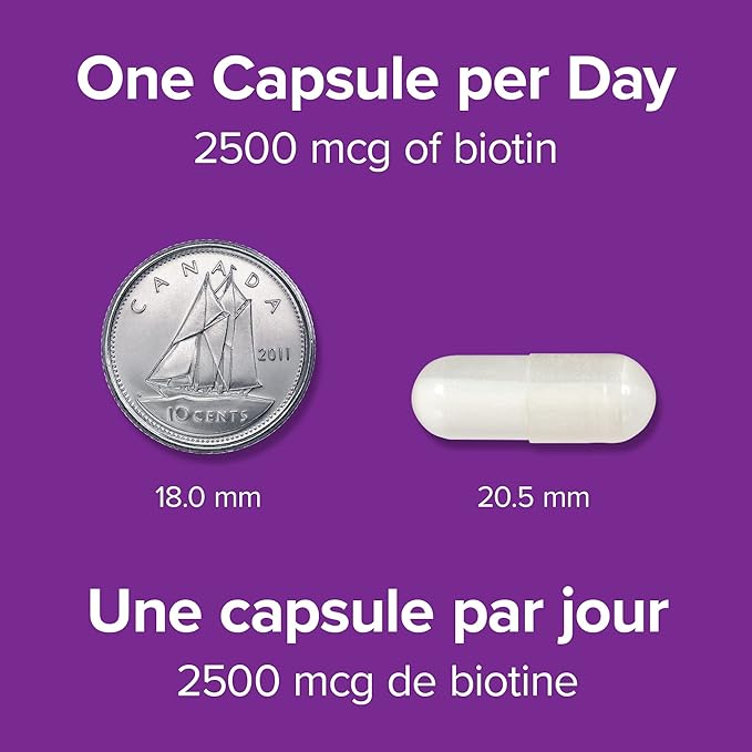 Webber Naturals Biotin 2500 mcg, 90 Vegetarian Capsules