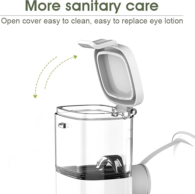 Nano Eye Mist Steam Sprayer Portable Compress for Relief Dry Eyes Eye Fatigue Products Eyelid Eye Care SPA Nebulizer Device Mini Face Eye Moisturizing Cleaning Soothing Steamer-Green