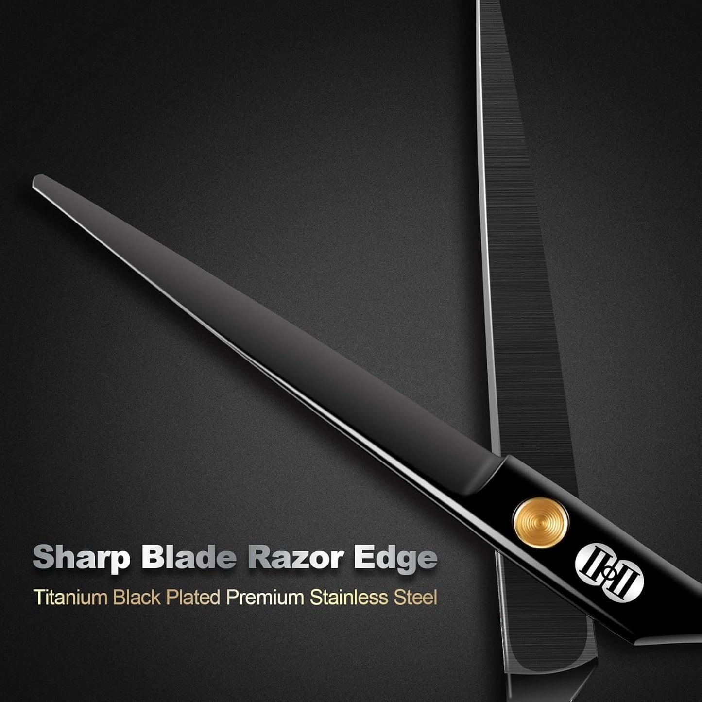 CIICII Hair Cutting Scissors, 6.5 Inch Professional Hair Scissors Set (Hair Cutting Shears Beard Trimming Haircutting Haircut Kit) Right Left Handed Barber Shears for Home Salon DIY Hairdressing