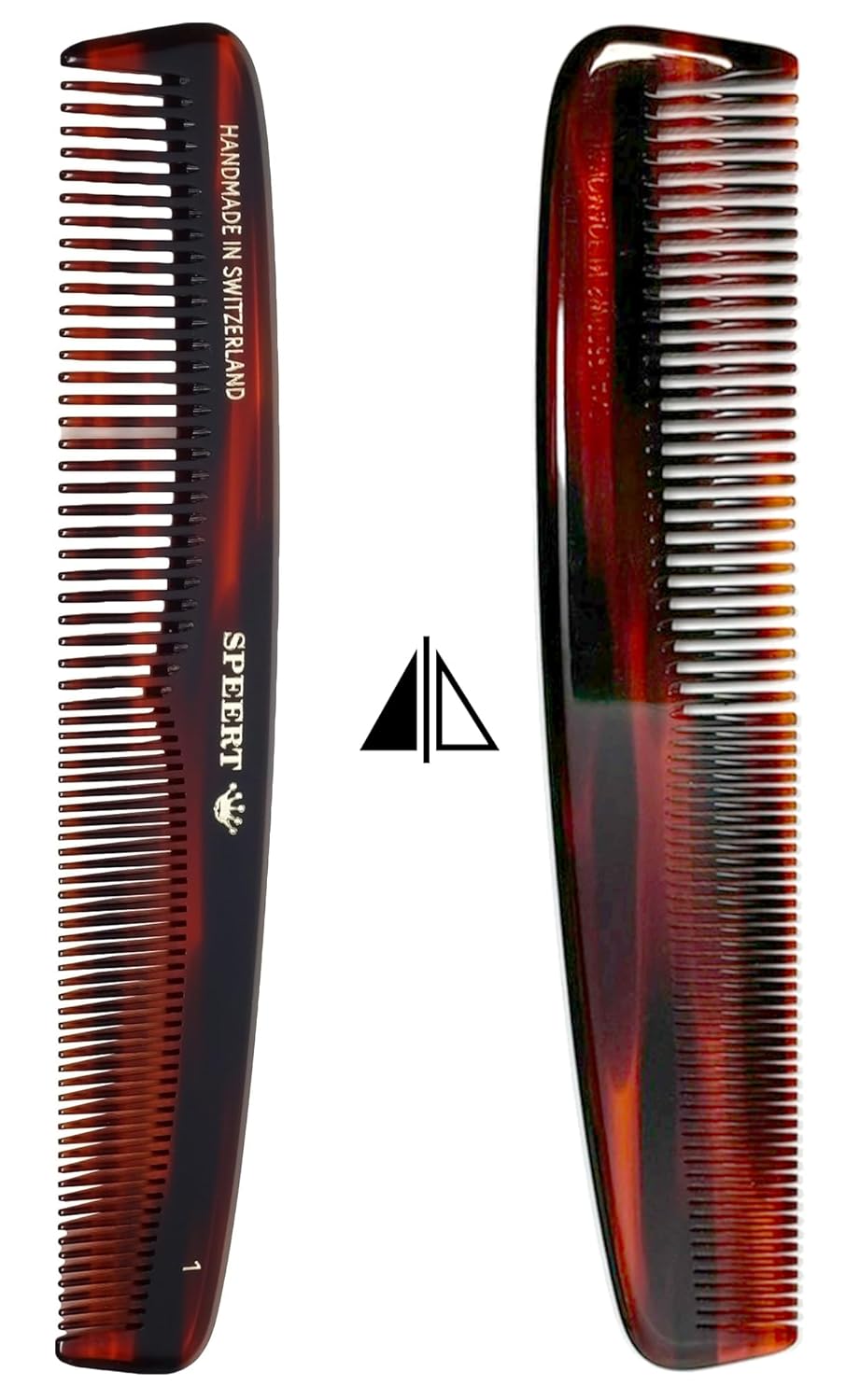 #1 Handmade Wide Narrow Tooth Comb Tortoise Havana Acetate Thick Coarse Curly Thin Fine Straight Hair Detangling Parting Grooming Teasing Styling Hairdresser Barber Hairdressing Wet Dry Pocket