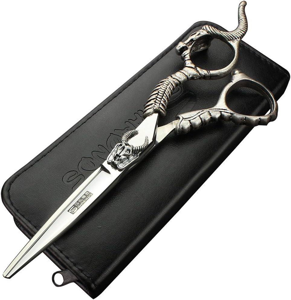 6 Inch Hairdresser, Hairdresser Hair Scissors Set Handle Pattern Noble Resin Hairdresser Tool Stainless Steel Scissors