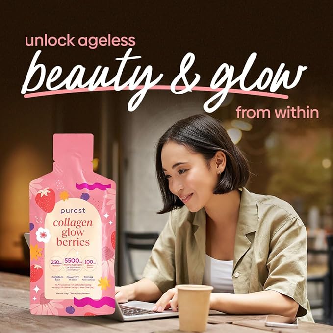 Collagen Glow Berries x 30 SACHETS - 1 Month Supply Collagen Supplement Drink