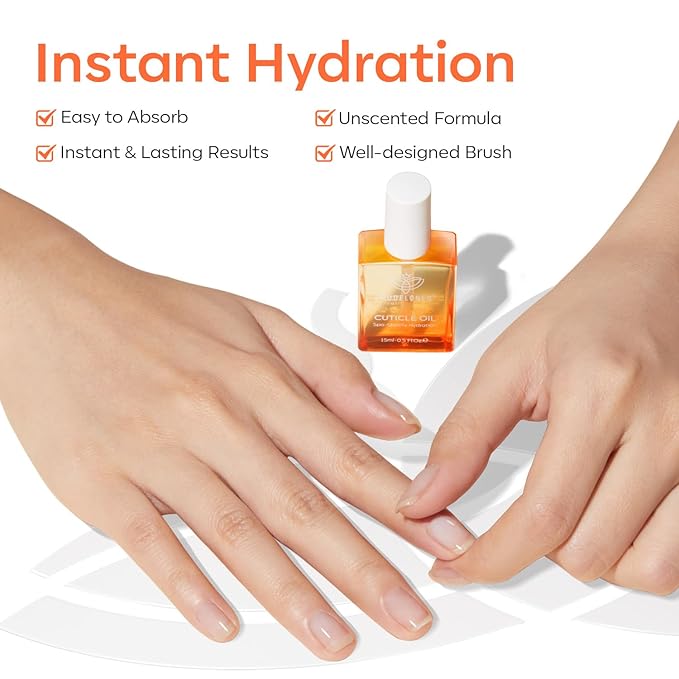 modelones Cuticle Remover Kit Cuticle Oil, Nail Strengthener with Jojoba Oil & Vitamin E