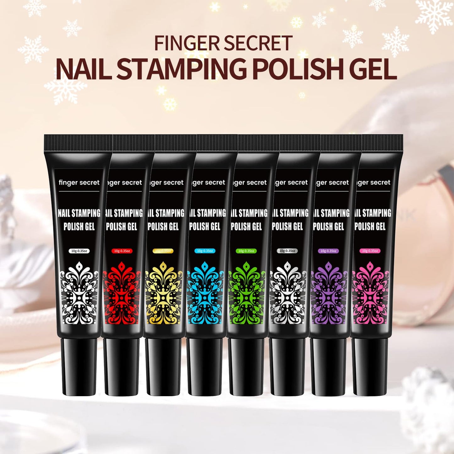 Nail Stamping Gel Polish Kit 4 Colors Nail Stamping Polish Gel Unleash Your Creativity with Our Stamping Gel Polish Nail Art Kit Ideal for Home User and Nail Salon SET4（Pink,Green, Silver, Purple）