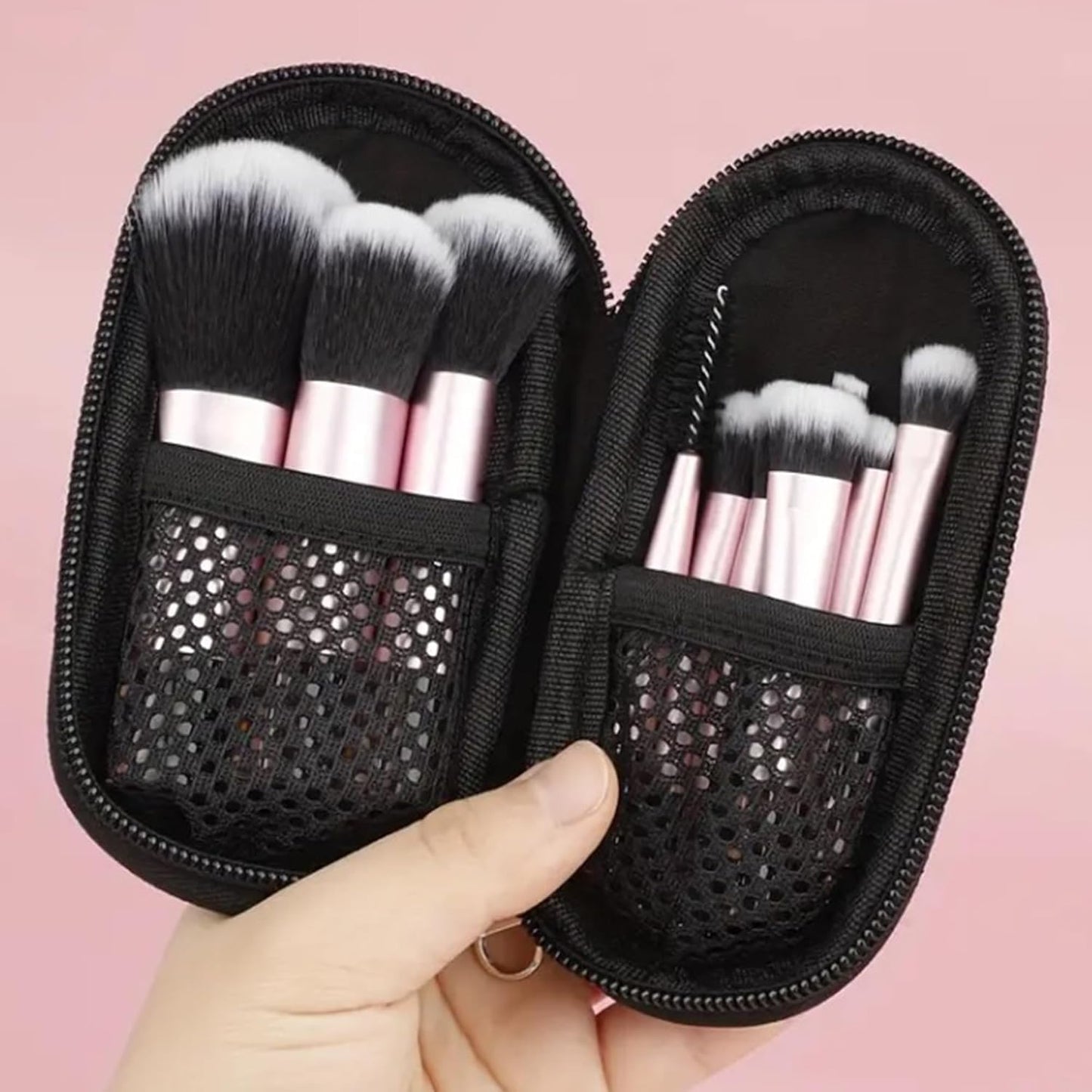 16pc Beginner Mineral Makeup STARTER KIT with 10 BRUSHES (5gm)Sample Size Foundation, Primer, Blush, Bronzer, Setting Powder for Learning, Occasional Use & First Time Users, Travel Size Kit(Light Tan)