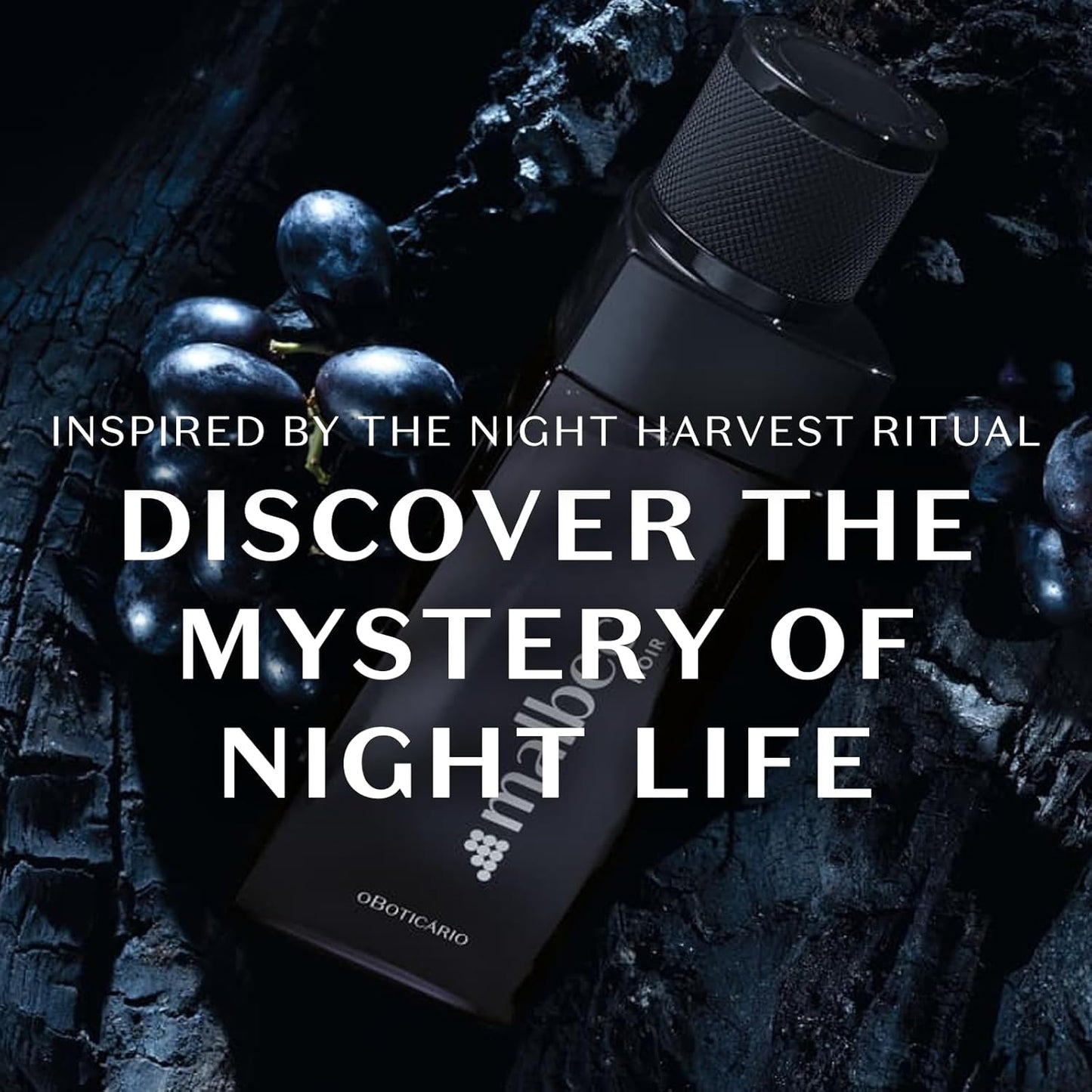 Malbec Noir Eau de Toilette By O Boticario Cologne For Men, Long-Lasting Men's Fragrances, French Oak Barrel-Aged & Pinot Noir Grapes, Woody Spicy Wine Scent, 3.4 Ounce