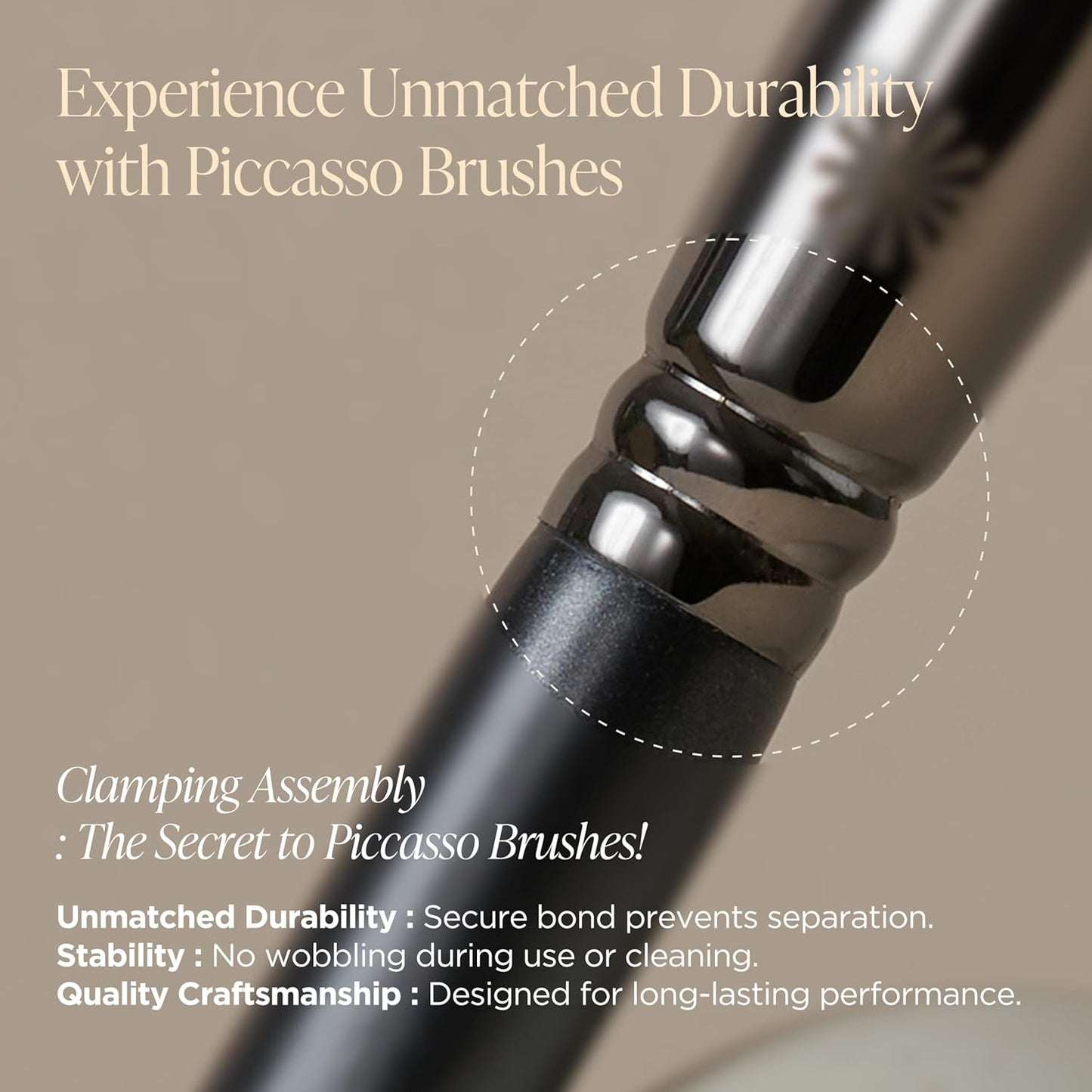 Piccasso 258 Concealer Brush – Angled Face Makeup Brush for Under Eye Concealer, Nose Contour, and Liquid Blush, Korean Synthetic Makeup Brush for Precise Coverage and Blending