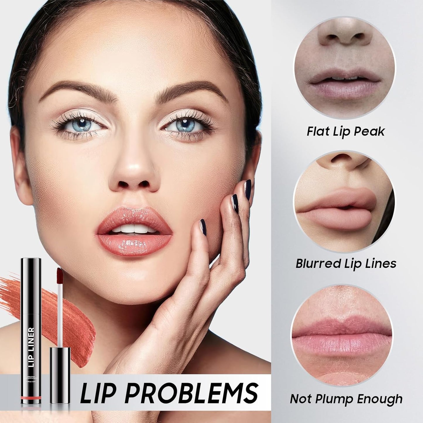 Peel Off Lip Liner Stain - Non-Stick Cup Lip Comfortable Vivid Color Peel Lip Stain Transfer-Proof & Long - Wear, Create Beauty & Charming Lip Makeup For All Skin Types with All-Day (#02 Cocoa)