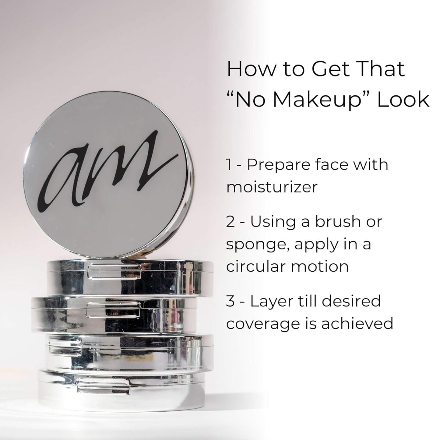 4-in-1 Pressed Foundation Powder with Natural SPF, Concealer & Finishing for Medium to Full Coverage Foundation, Mineral-Based (Angelina, .35 oz)