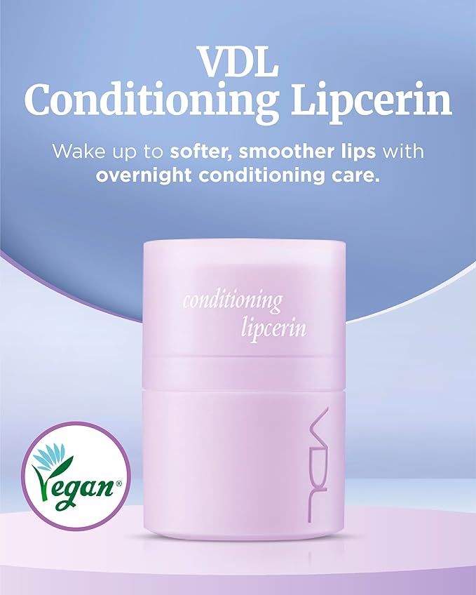 VDL Herbal Lipcerin (0.5fl oz) - Bergamot, Mallow Leaf, Sage. Long Term Moisturizing, Plumping, Conditioning Lip Gloss Balm. Korean Skin Care Sleeping Mask for Dry, Chapped Lips.
