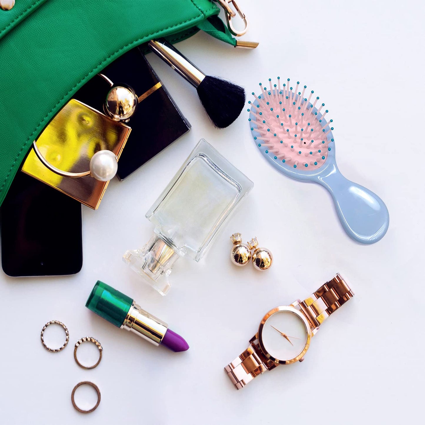 36 Pieces Mini Wet Hair Brush, Travel Detangling Brush, for Most Hair Types, with Ease Knots Without Tears or Breakage, Multicolor