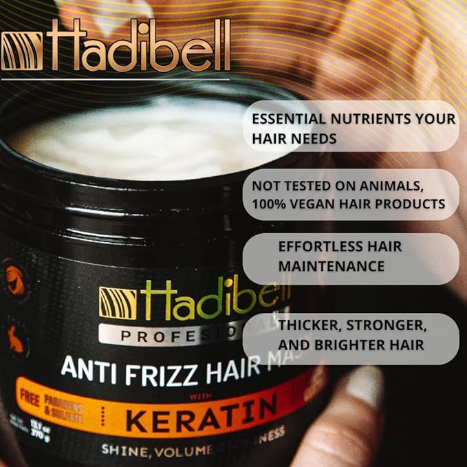 Keratin Hair Treatment- Hair Mask for Damaged Hair and Growth - Anti Frizz Hair Repair Serum Deep Conditioning -Treatment Professional Salon Quality Formula for Smooth and Healthy Hair -13 oz