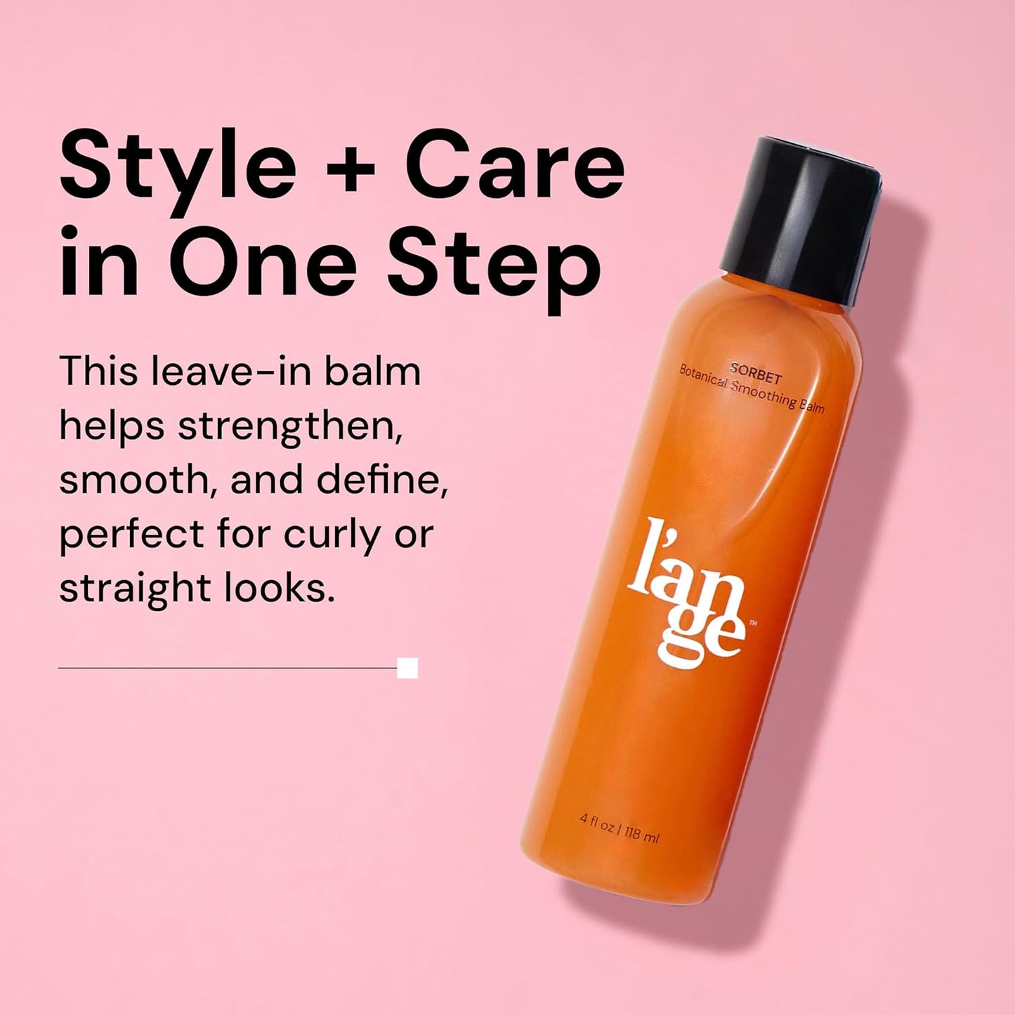 L'ANGE HAIR Sorbet Botanical Smoothing Balm | Biotin Leave-In Conditioner for Frizzy Hair & Curly Hair Styling | Best Anti-Frizz Hair Straightening Products | Extention Safe