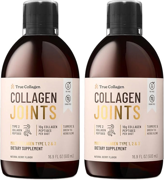 True Collagen - Collagen Joints 500 ml x 2 I 10g Collagen peptides per dose I MSM, Glucosamine, Chondroitin I 40-Day Supply