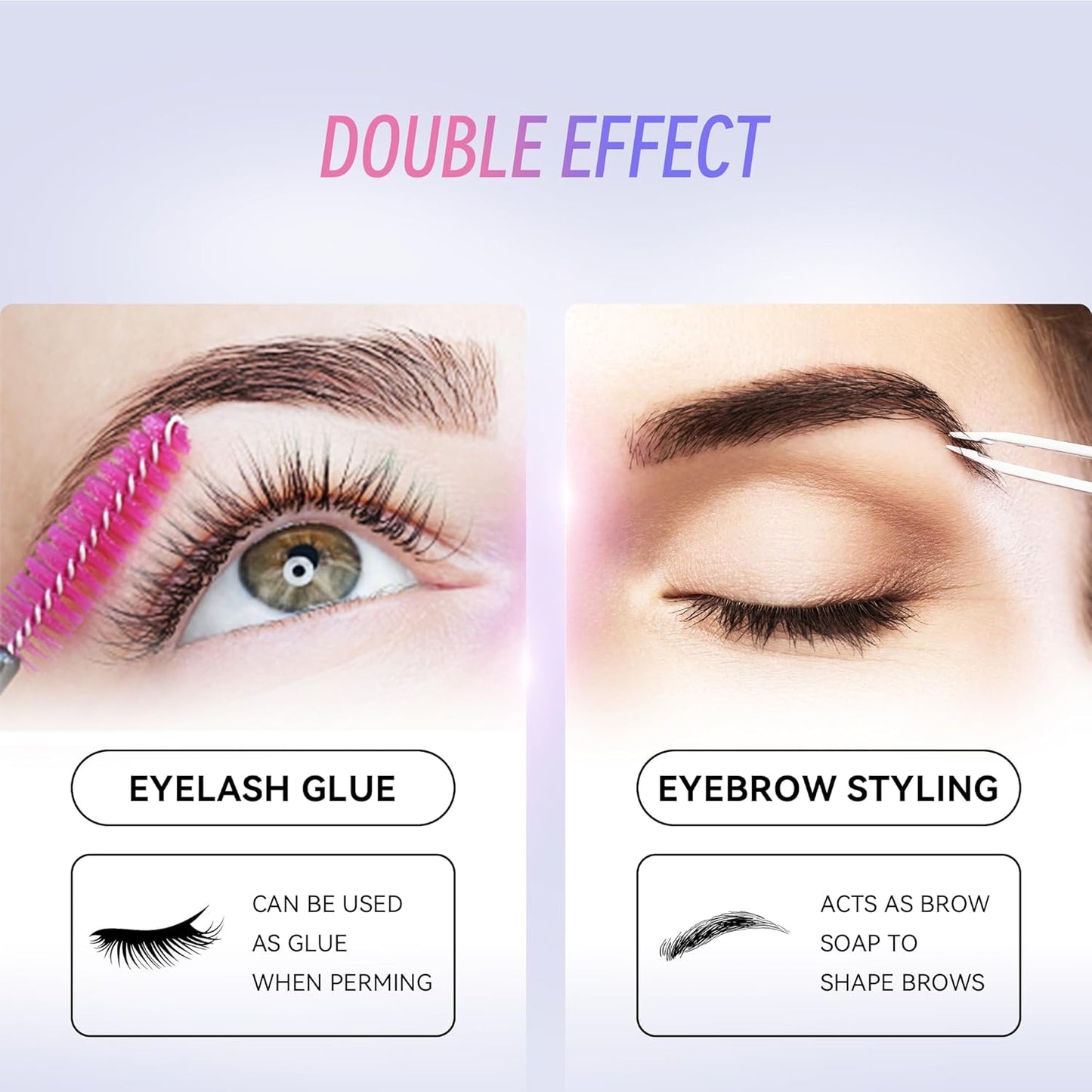 Lash Glue Balm,Eyelash Lift Adhesive Gel，Strong Viscosity and Quick Drying ，Strong Hold with 2 in 1 Treament of Lifting and Nourishing，Lash Lift Tools Strong fix for Lashes 0.71Oz/20G (Purple)