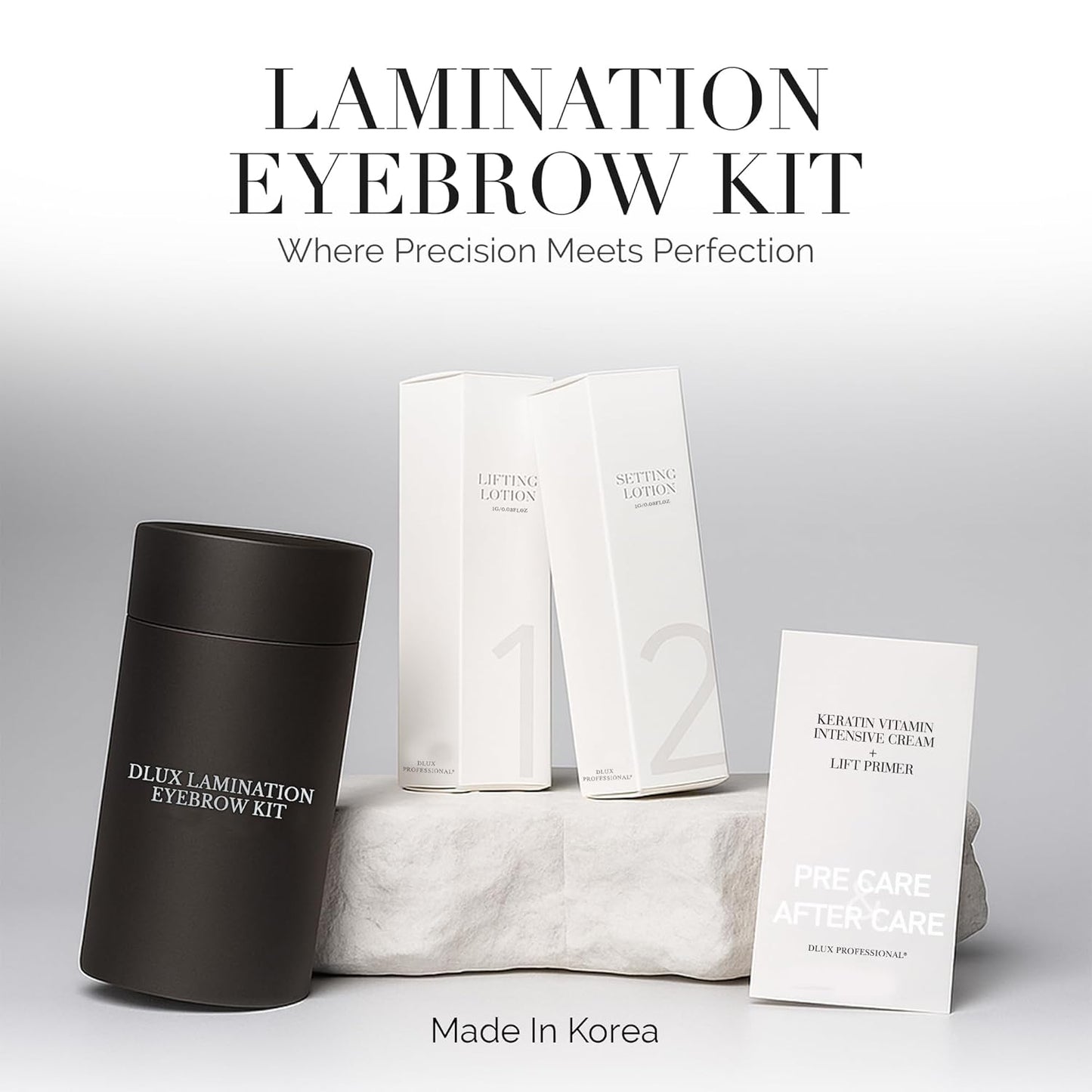 DLUX PROFESSIONAL Eyebrow Lamination Kit for Eyebrow Lift, Curling, Perm, Safe, Sensitive Skin Users