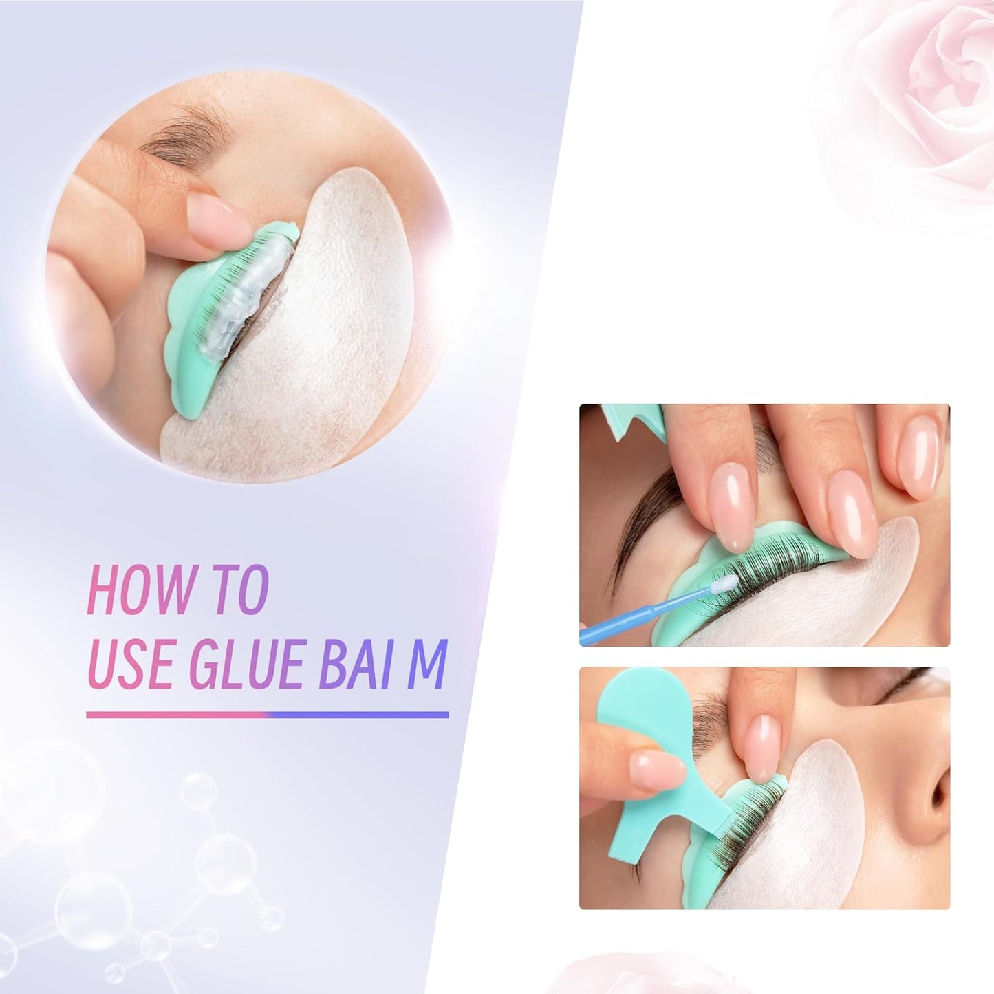 Lash Glue Balm,Eyelash Lift Adhesive Gel，Strong Viscosity and Quick Drying ，Strong Hold with 2 in 1 Treament of Lifting and Nourishing，Lash Lift Tools Strong fix for Lashes 0.71Oz/20G (Purple)