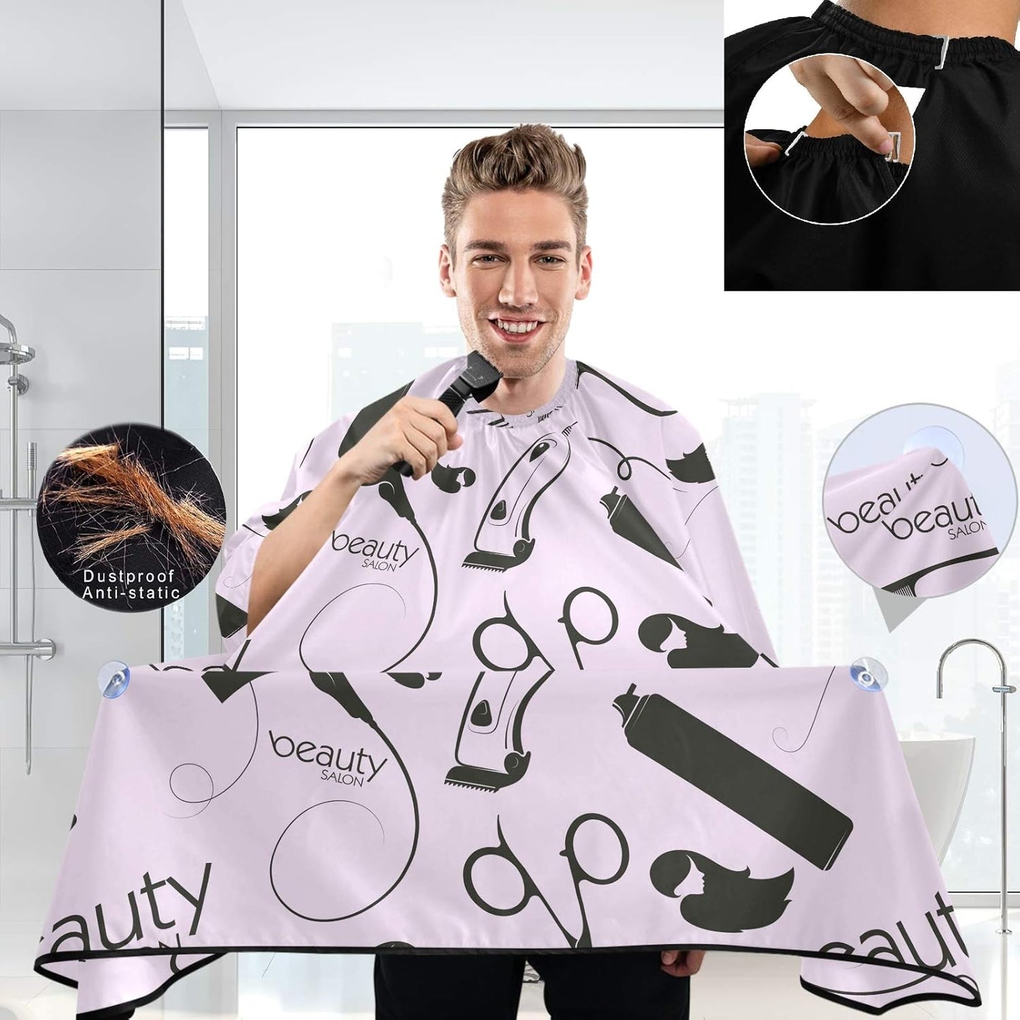 Stylish Barbershop Salon Barber Cape Haircut Cape Salon Apron Unisex Hair Cutting Apron for Men Women