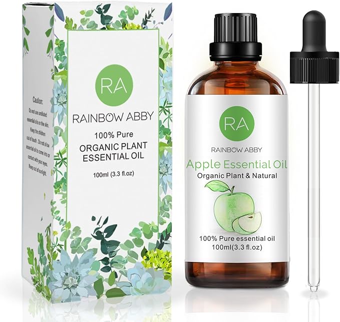 Apple Essential Oil (100ML), 100% Pure Natural Organic Apple Oil for Diffuser, Massage, Skin Care, Yoga