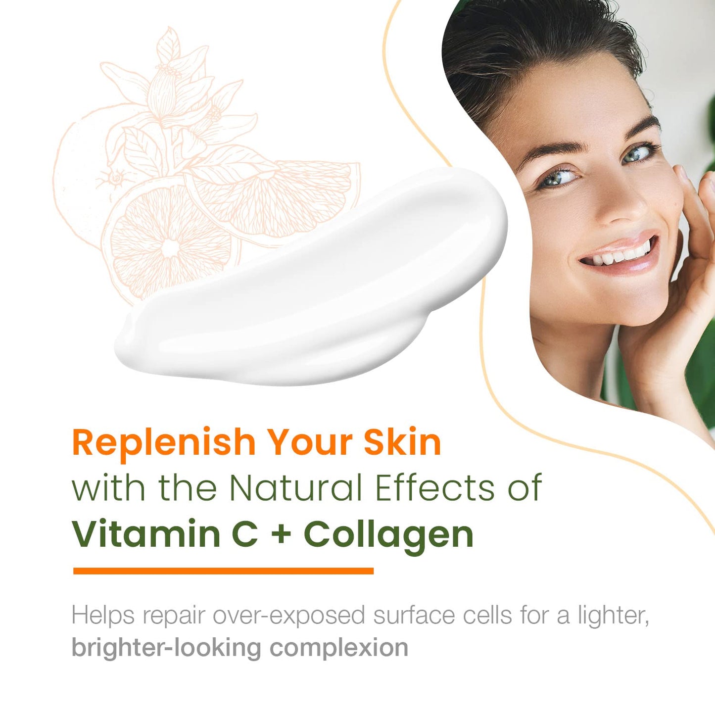 Vitamin C & Collagen Daily Face Moisturizer - Firming, Reduces Fine Lines & Wrinkles, Brightening, Dermatologist Tested, Cruelty Free Korean Skin Care For All Skin Types - 1.69 fl. oz