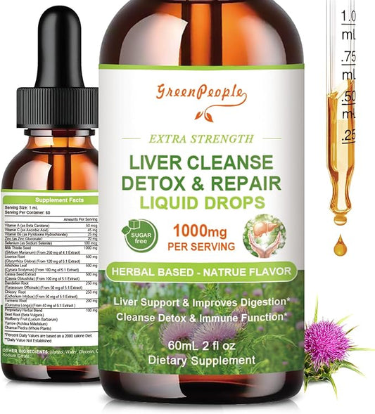Liver Cleanse Detox & Repair Liquid 2Fl Oz 60 Days (1 Pack)