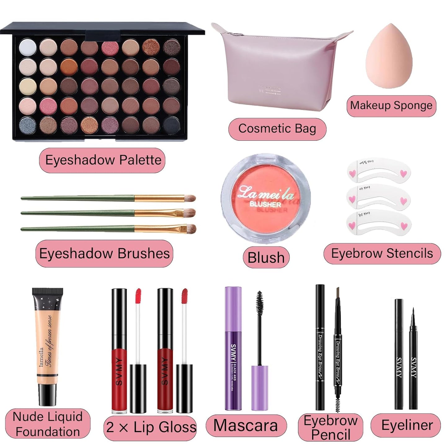 Makeup Set for Women, Makeup Full Kit for Beginners & Professionals, Travel Make up Set for Teens & Adults, Make up Gift Set for Girls, Eyeshadow Palette, Lip Gloss