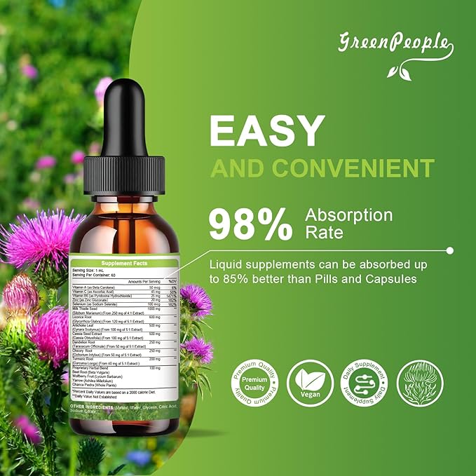 Liver Cleanse Detox & Repair Liquid 2Fl Oz 60 Days (1 Pack)