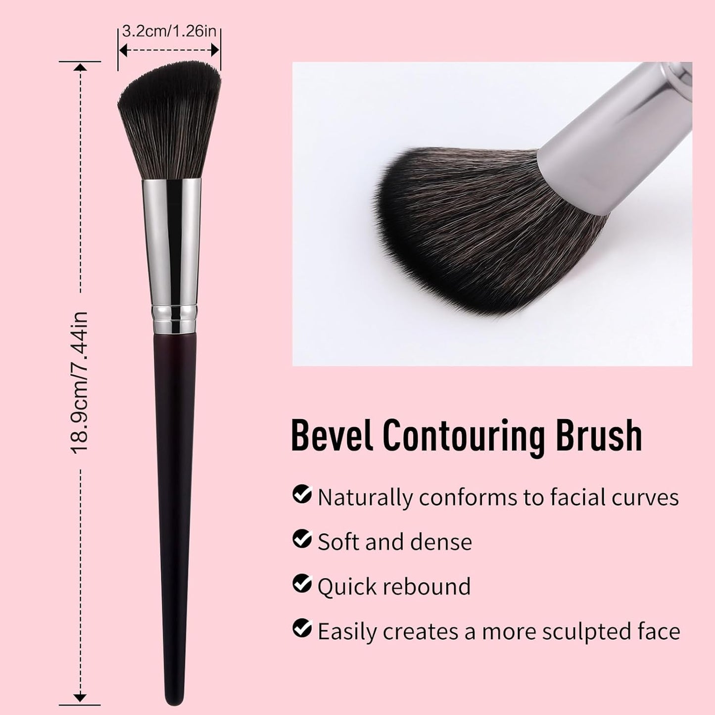 16 Color Contour Palette Makeup with 2 Brushes - Blush Highlighter Bronzer All-in-One Makeup Palette Contour Set - Face Cosmetics Gift, Holiday Beauty for Women (SET2)