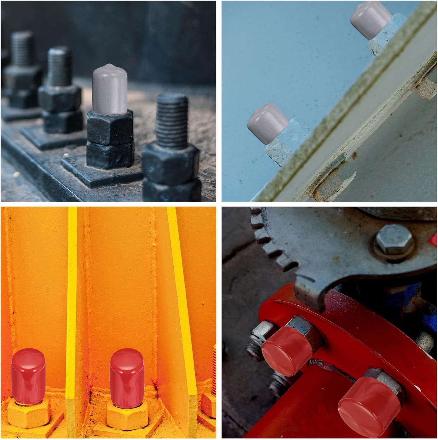 uxcell 50pcs Rubber End Caps Protective Caps 11mm ID Vinyl PVC Round Tube Bolt Cap Cover Screw Thread Protectors Clear