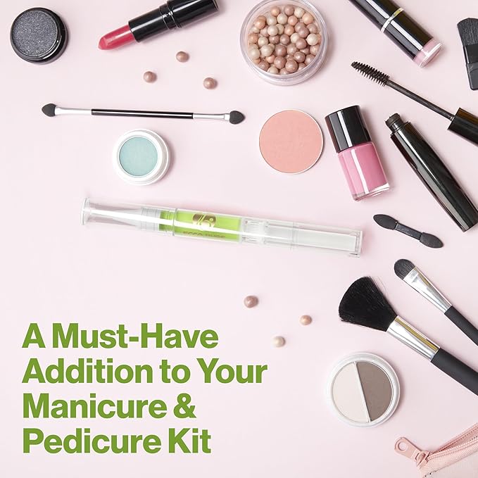 Nail Art Cuticle Protector Pen - Tool for Nail Art and Growth - Manicure & Pedicure Treatment for Brittle Breaking Fingernails (Green Pear & Citrus - 1 Pack)